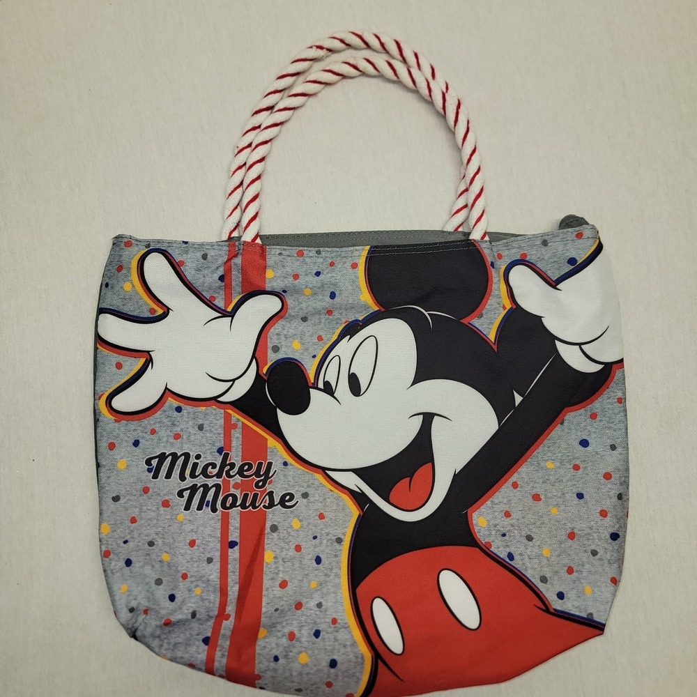 Disney Tote Mickey Mouse Rope Handle Tote Bag Purse